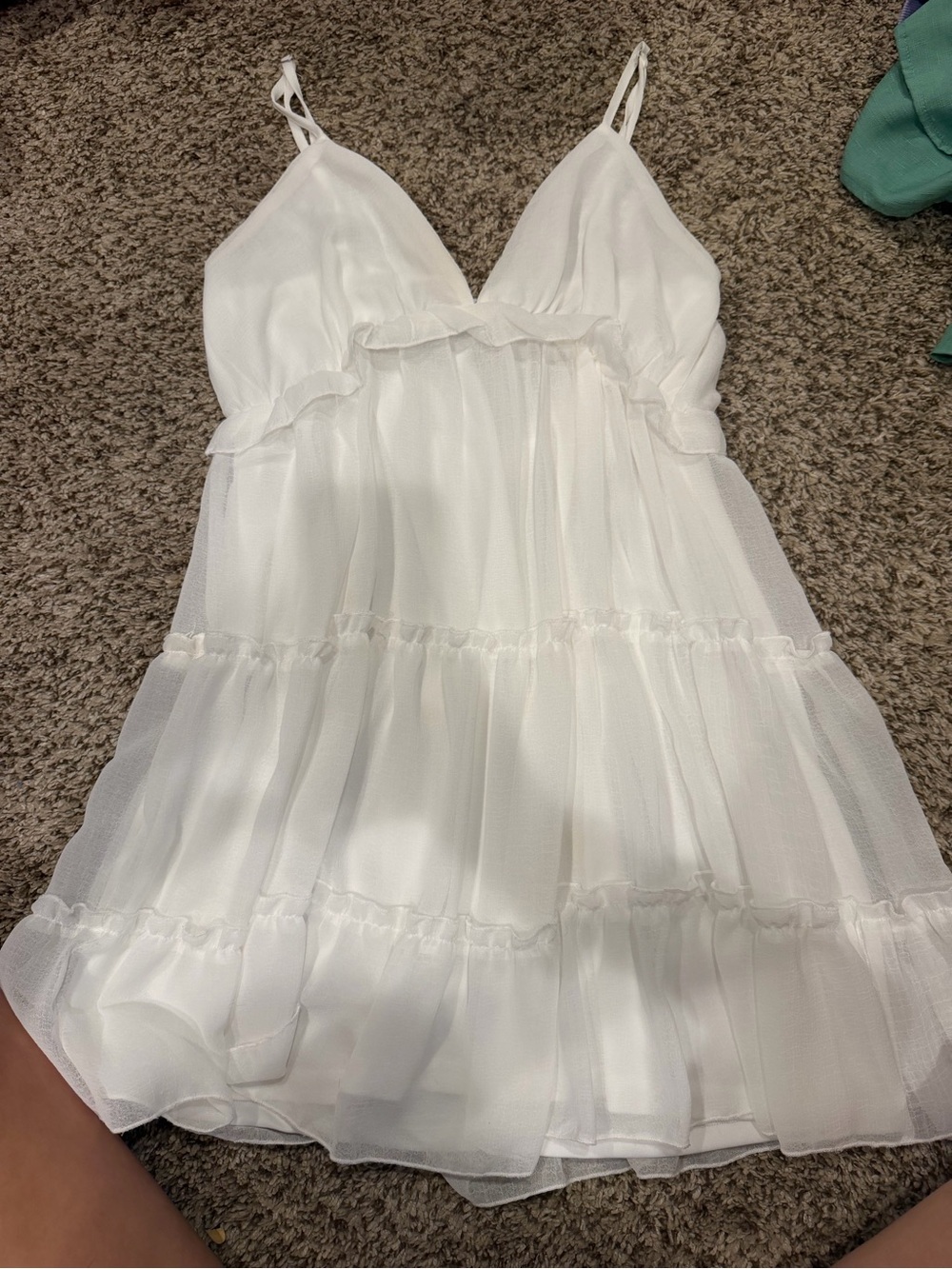 White Ruffled Chemise Nightdress - Women Intimates & Sleepwear